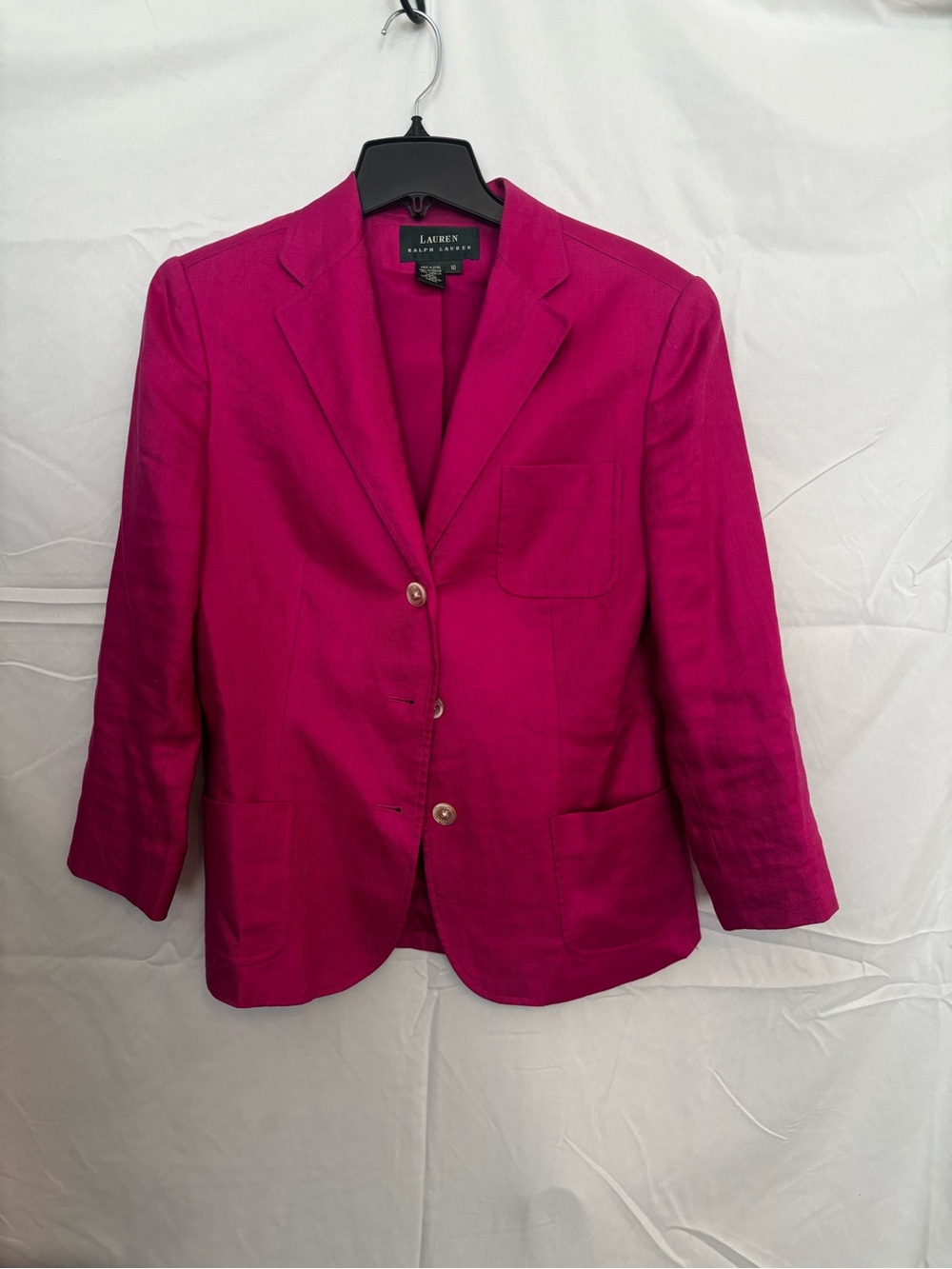 Ralph Lauren Women's Fuchsia Tailored Blazer